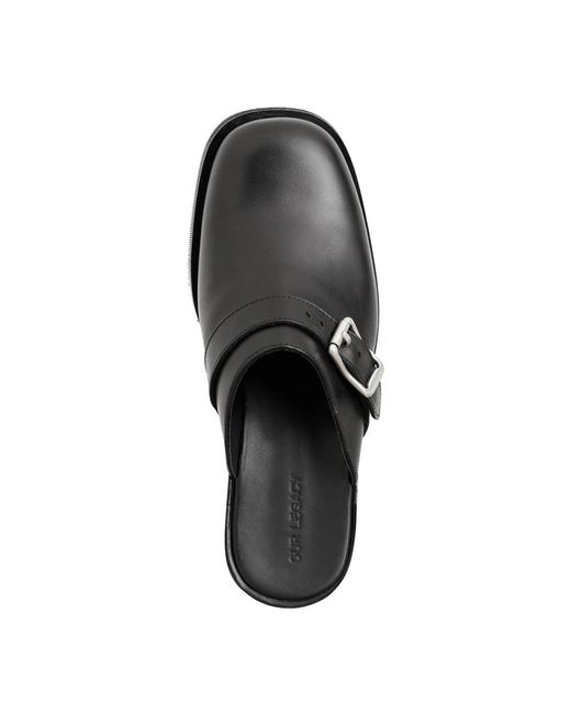 Our Legacy Black Mules for men