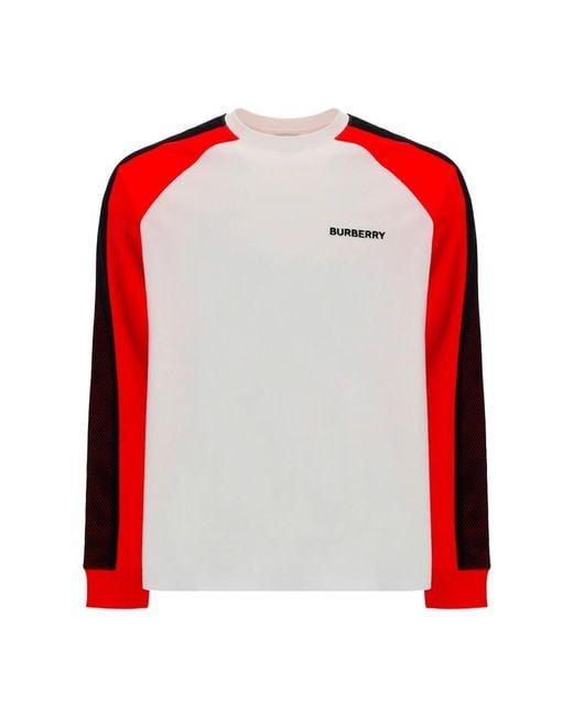 Burberry Red Long Sleeve Tops for men