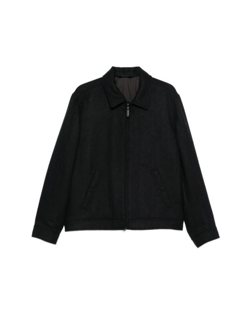 Brioni Jassen ,Zwart ,Leer Klassiek Colbert Met Ritssluiting in het Black voor heren