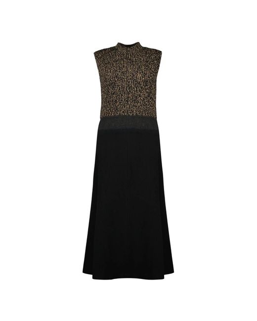 Prada Long Wool Dress in het Black