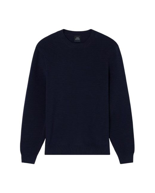 Round-Neck Knitwear ARMANI EXCHANGE pour homme en coloris Blue