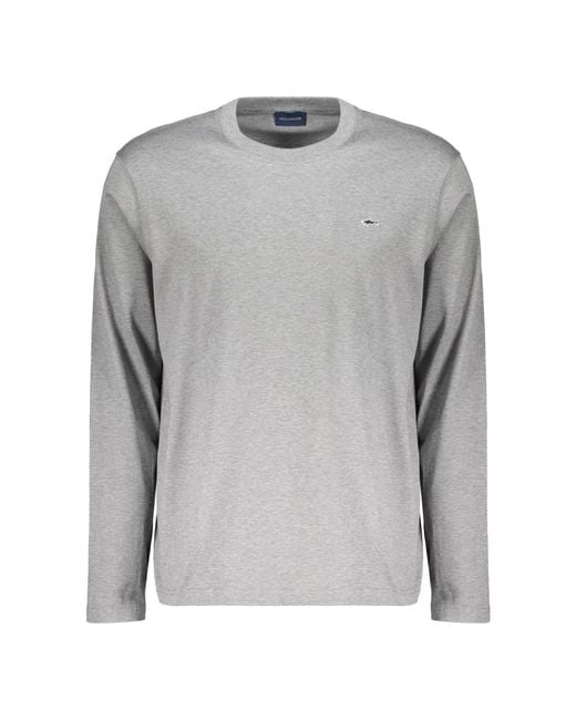 Paul & Shark Gray Long Sleeve T-Shirts for men