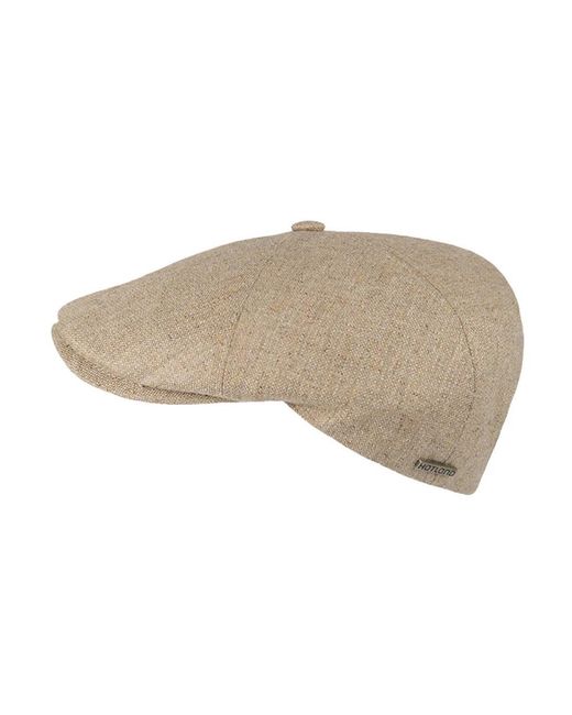 Hatland Chris Silk Flat Cap in het Natural