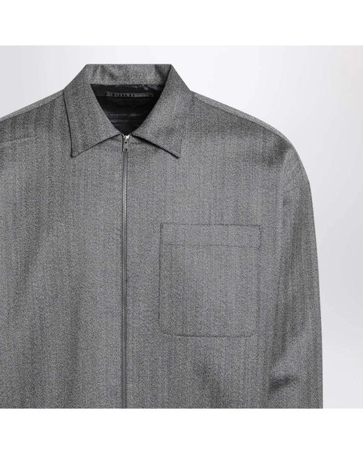 Prada Jassen ,Grijs ,Grijze Overhemd Met Lange Mouwen in het Gray voor heren