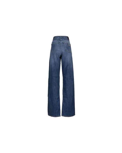 Elisabetta Franchi Blue Wide Jeans