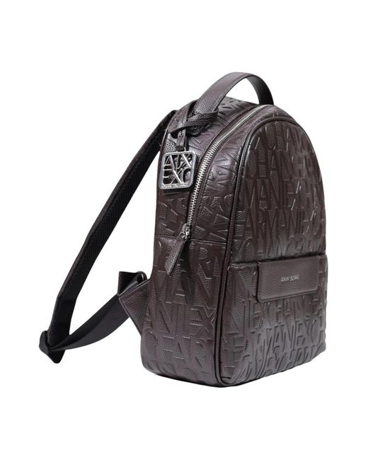 ARMANI EXCHANGE Gray Gesteppter Rucksack