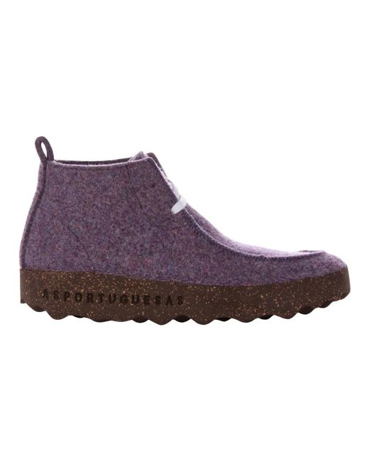 ASPORTUGUESAS Purple Lace-Up Boots