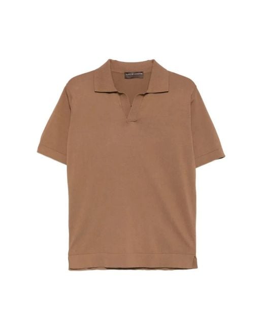 FILIPPO DE LAURENTIIS Brown Polo Shirts for men