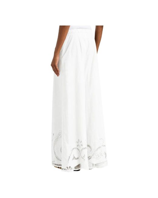 Liviana Conti White Wide Trousers