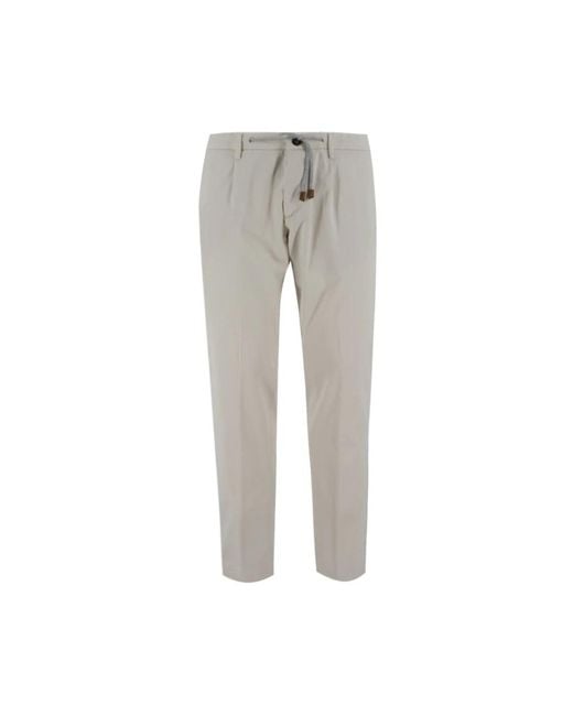 Eleventy Gray Slim-Fit Trousers for men