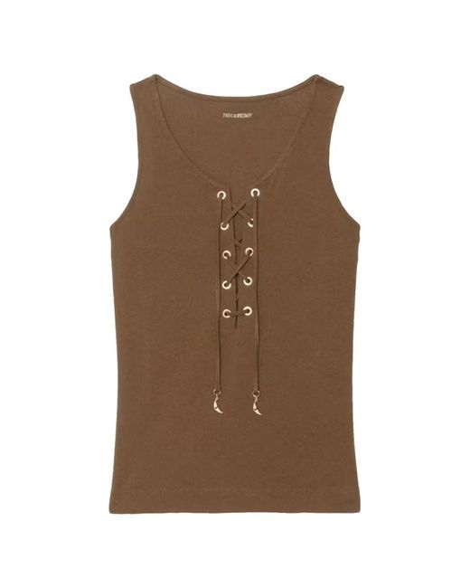 Zadig & Voltaire Brown Sleeveless Tops