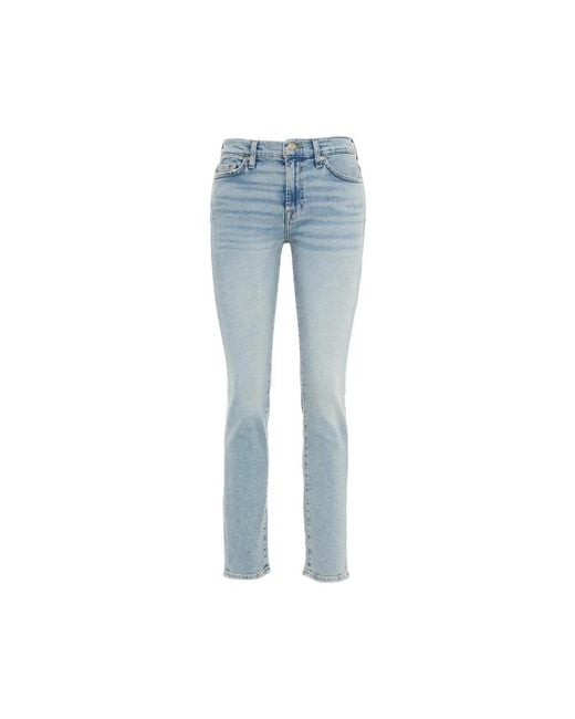 7 For All Mankind Blue Skinny Jeans