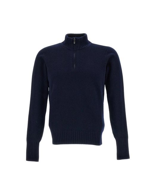 Drumohr Half-Zip Turtleneck in het Blue voor heren
