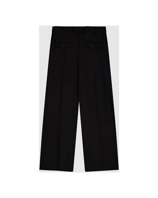 Laneus Black Straight Trousers for men
