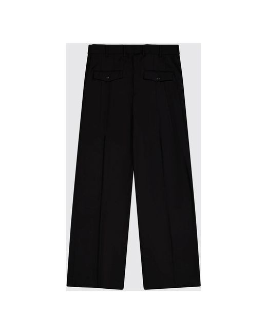 Laneus Weite Hose Mit Doppelten Falten in Black für Herren