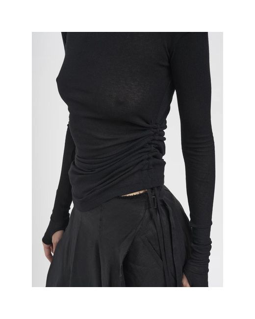 Isabel Benenato Black Round-Neck Knitwear