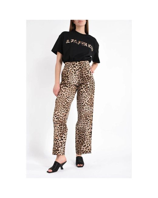 Straight Trousers A PAPER KID de color Brown