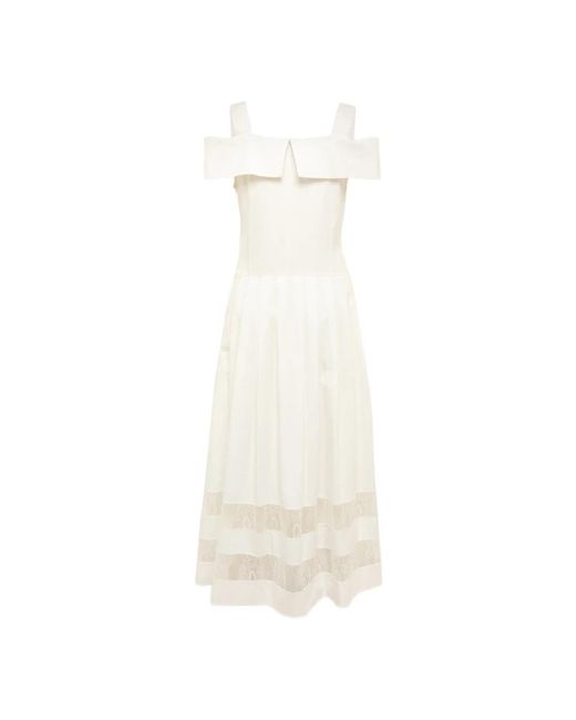 Blugirl Blumarine White Midi Dresses