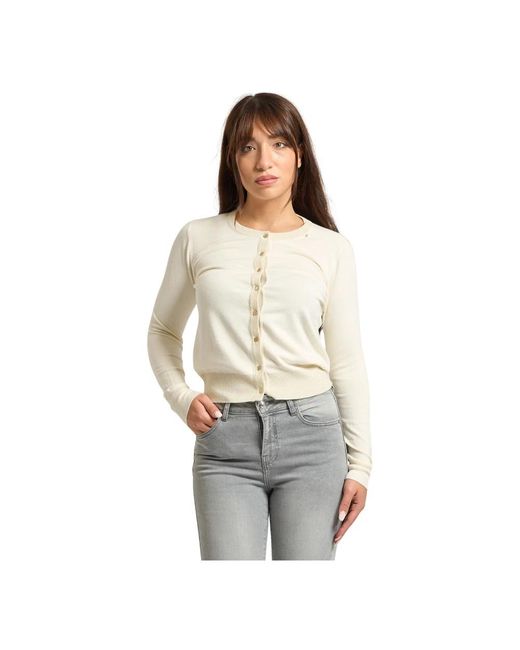 GAUDI Witte Glitter Cardigan Sweater in het Gray