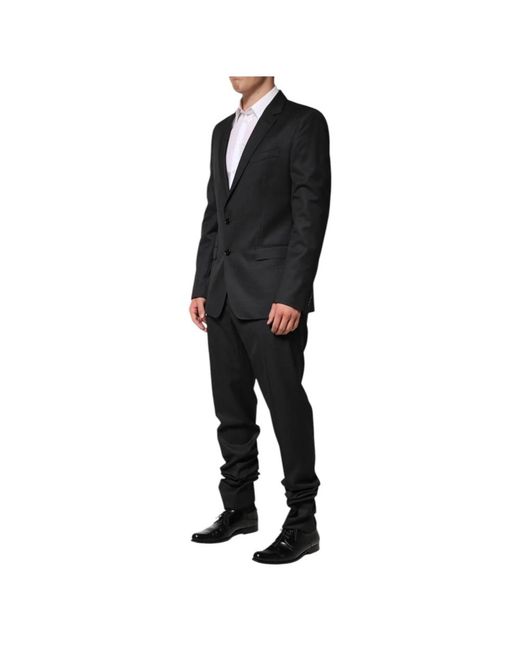Dolce & Gabbana Black Single Breasted Suits for men