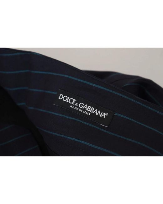 Dolce & Gabbana Blaue gestreifte formale hose für männer in Blue für Herren
