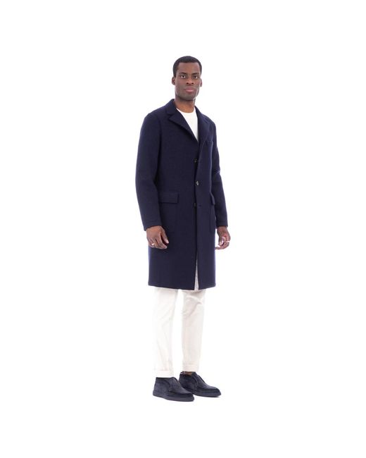 Eleventy Jassen ,Blauw ,Wol Blauwe Wollen Jersey Jas in het Blue voor heren