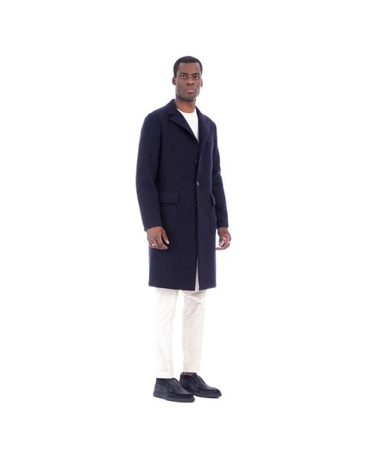 Eleventy Jassen ,Blauw ,Wol Blauwe Wollen Jersey Jas in het Blue voor heren