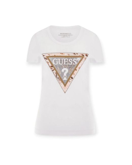 Guess White T-Shirts