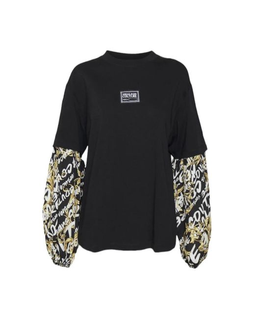 Versace Jeans Couture Black Long Sleeve T-Shirts