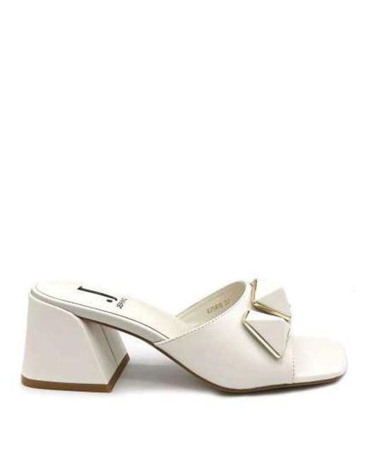 Jeannot Natural Heeled Mules