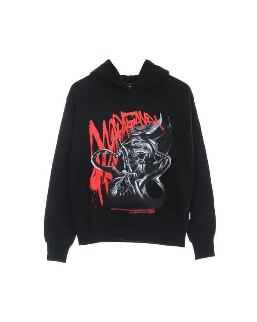 Propaganda Hoodies & Sweatvesten ,Zwart ,Katoen Zwarte Tentakels Hoodie Lichtgewicht Sweatshirt in het Black voor heren