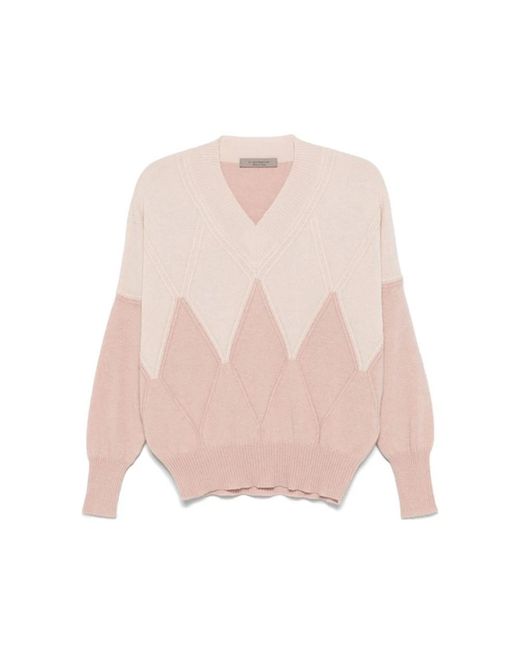 D.exterior Pink V-Neck Knitwear