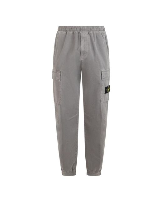 Stone Island Gray Slim-Fit Trousers for men