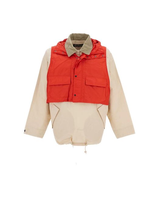 Barbour Jassen ,Veelkleurig ,Katoen Transport Smock Jacket in het Red voor heren