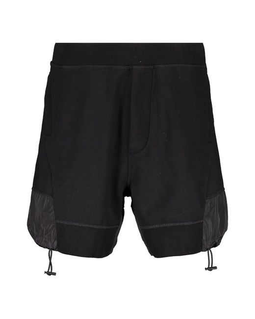 DSquared² Maxi print sweatshorts mit technischen stoffeinsätzen in Black für Herren