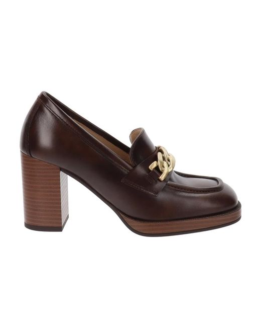 Zapatos de tacón alto de cuero para mujer Nero Giardini de color Brown