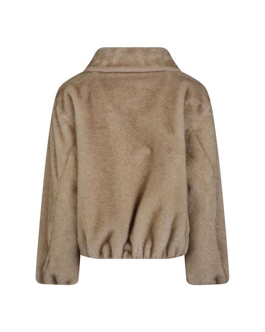 P.A.R.O.S.H. Natural Faux Fur & Shearling Jackets