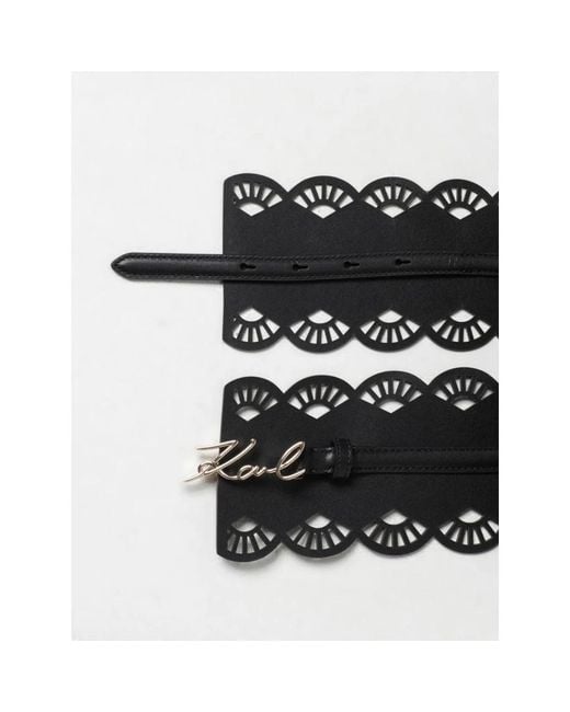 Karl Lagerfeld Black Belts
