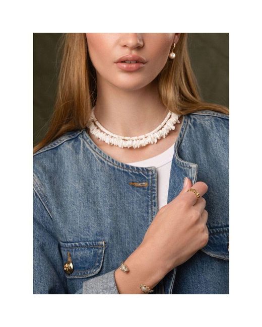 Nialaya White Puka Shell Choker