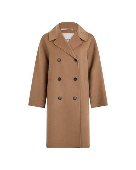 Max Mara Brown Double-Breasted Coats
