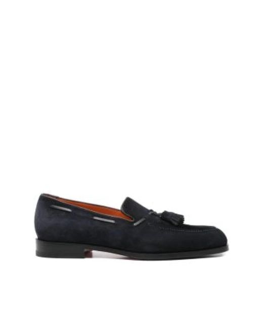 Santoni Blue Loafers for men