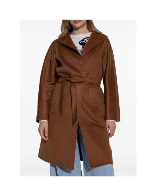 Max Mara Brown Belted Coats