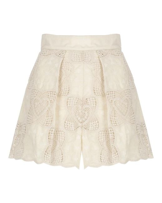 Zimmermann Natural Short Skirts