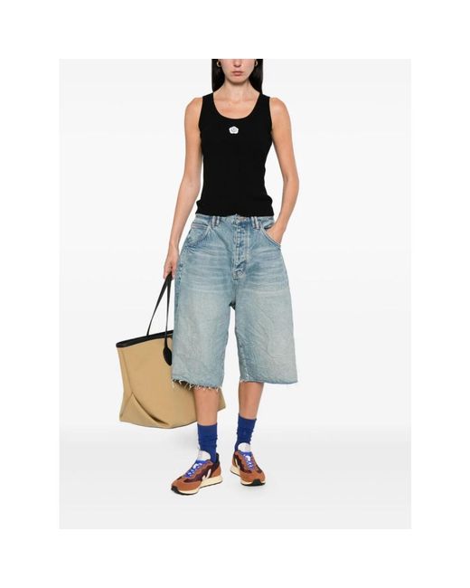 KENZO Black Sleeveless Tops