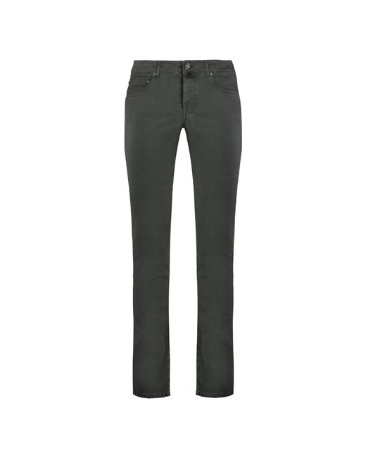 Moorer Slim Fit Jeans Mit Metall-Details in Gray für Herren