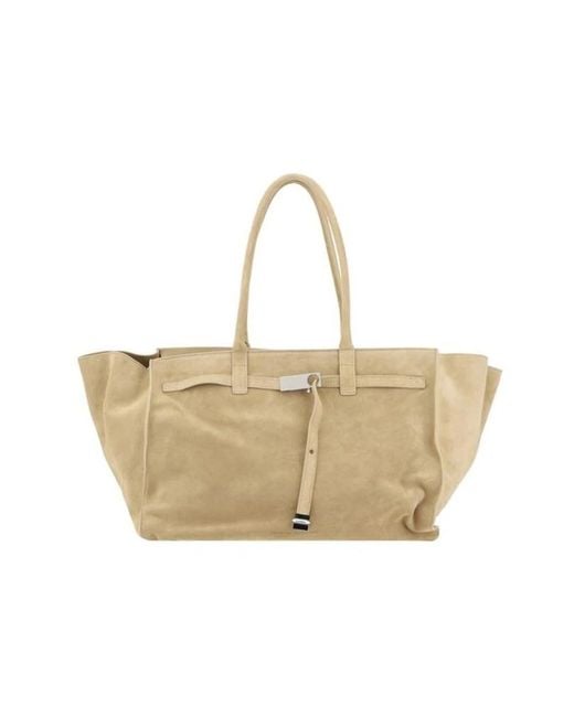 Benedetta Bruzziches Natural Suede Tote Bag