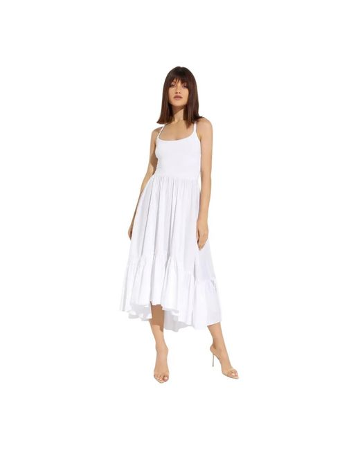 Midi Dresses Caroline Constas en coloris White