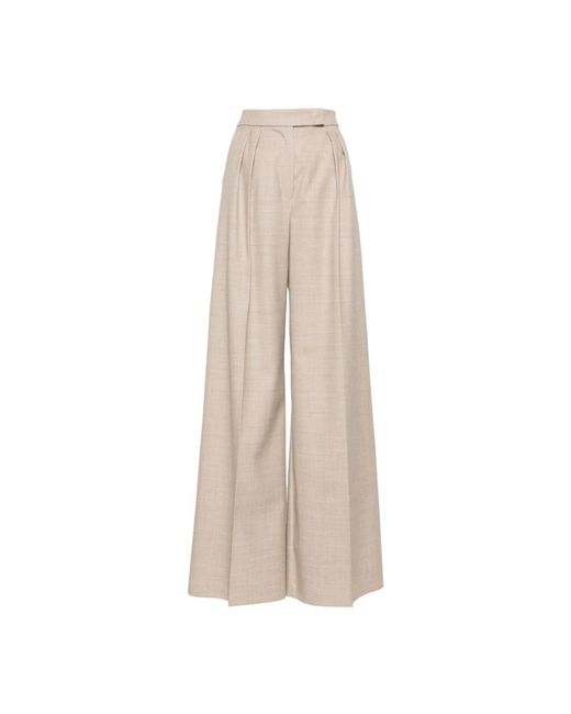Max Mara Entrata Wide Broek in het Natural
