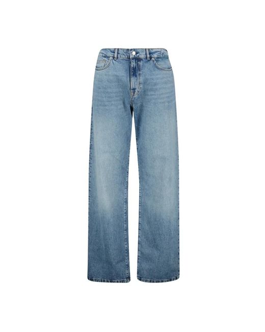 IRO Blue Straight Fit Jeans for men