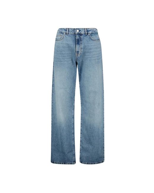 IRO Blue Straight Jeans for men